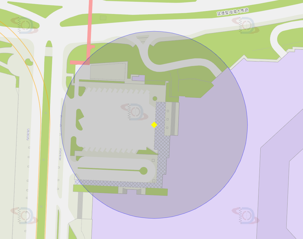 威尼斯人酒店附近风险区域100米半径范围