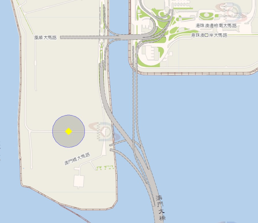 6. 澳門輕軌東線南段a區附近風險區域100米半徑範圍