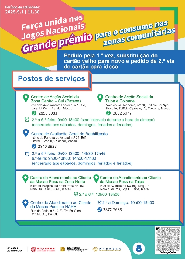 Infografia: Postos de serviços para pedidos de primeira emissão, substituição e emissão de segunda via do Cartão para Idosos