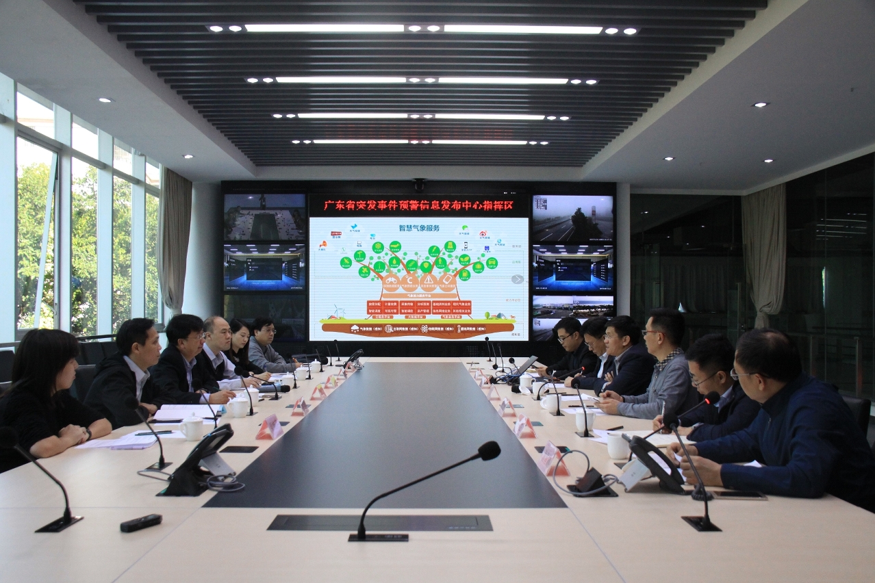 Os dirigentes dos Serviços Meteorológicos, entre “Guangdong” e Macau discutiam os pormenores do programa de cooperações