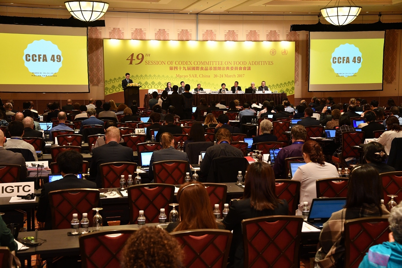 49th Session of Codex Committee on Food Additives held in Macao