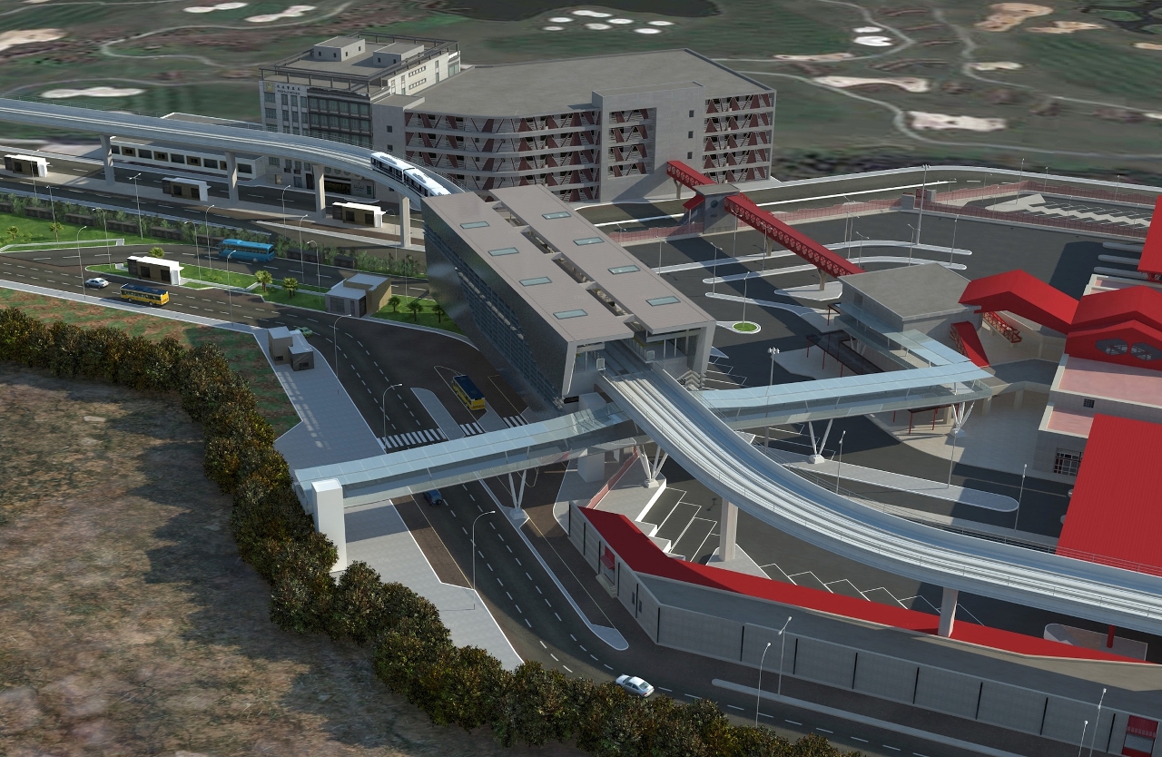 輕軌蓮花口岸車站建成後效果圖