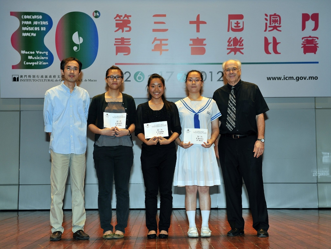 圓號初級第一、二、三名與評判