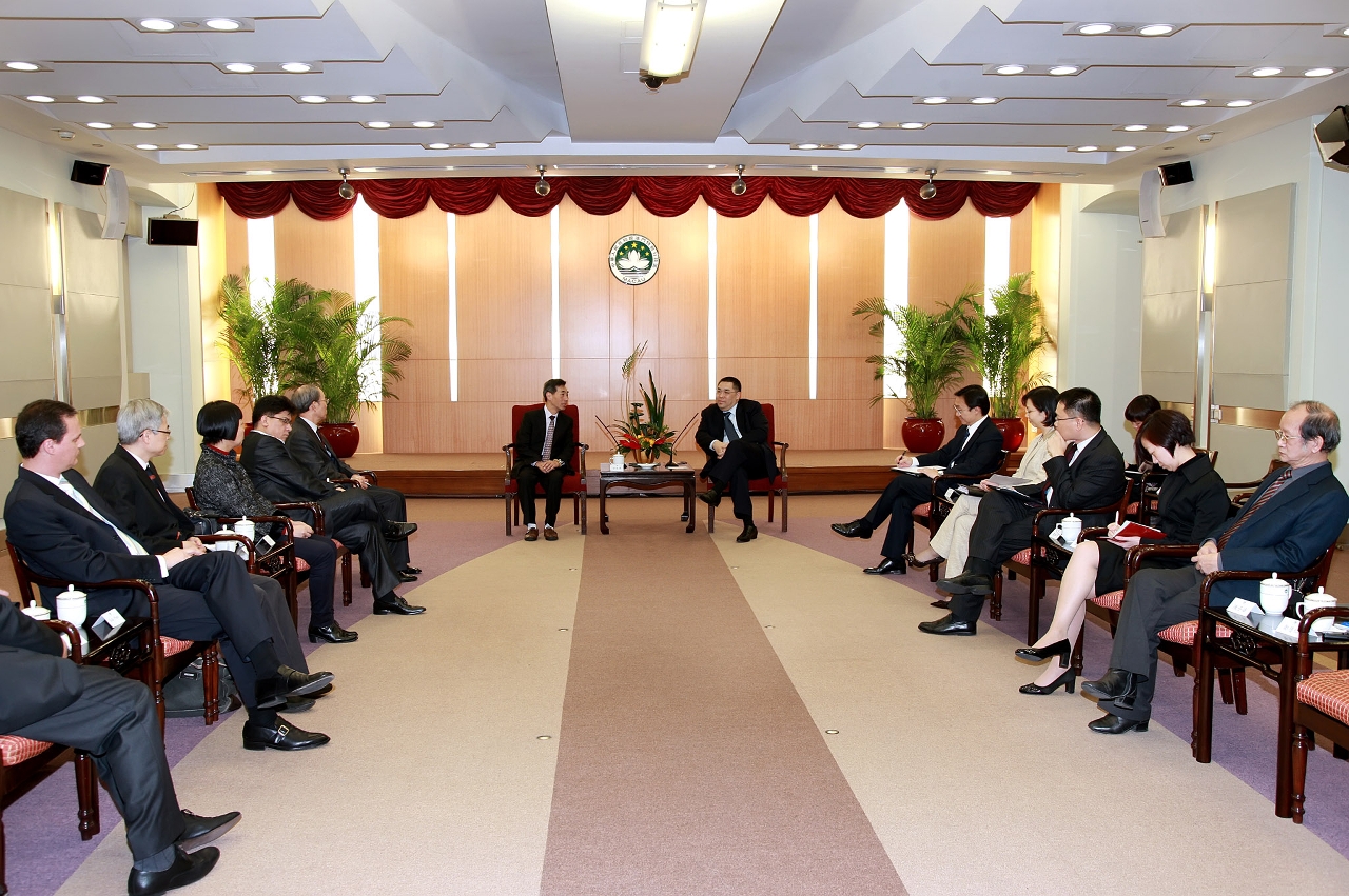 行政長官崔世安與澳門傳媒工作者組織福利會領導層會面