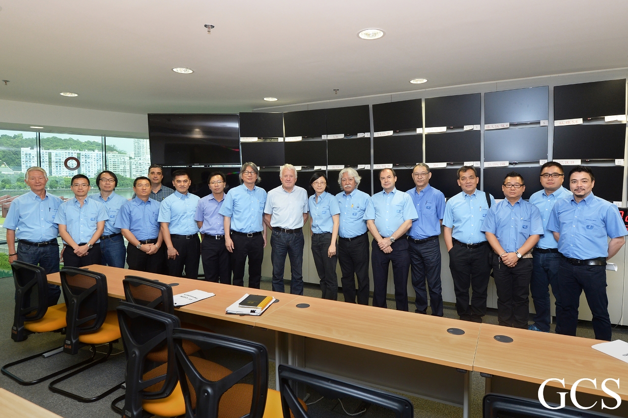FIA Formula One World Championship Race Director, Mr. Charles Whiting (9th left), posts for a group photo with the members of the Macau Grand Prix Committee and Subcommittees after site inspection of the Guia Circuit.