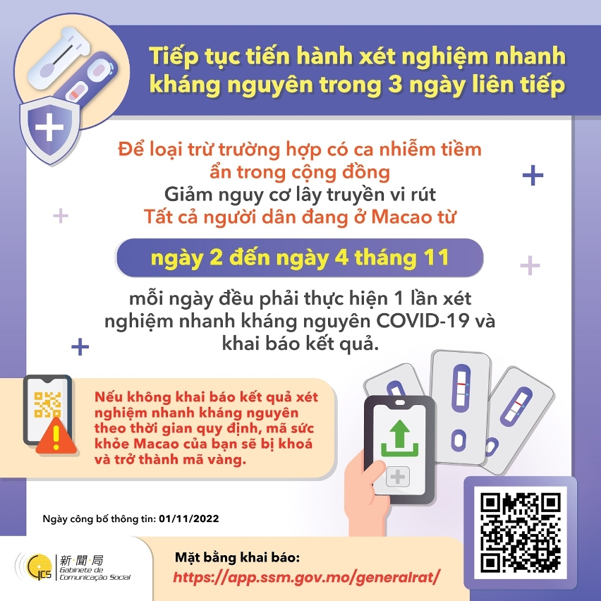 再連續做3天快測 （越南語）