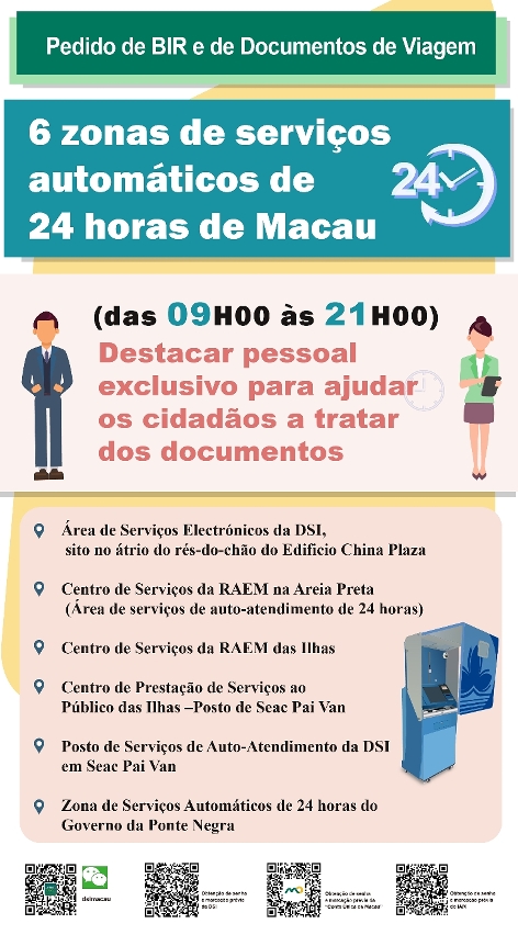 A DSI destaca pessoal exclusivo nas zonas de serviços automáticos de 24 horas para ajudar os cidadãos a tratar dos documentos