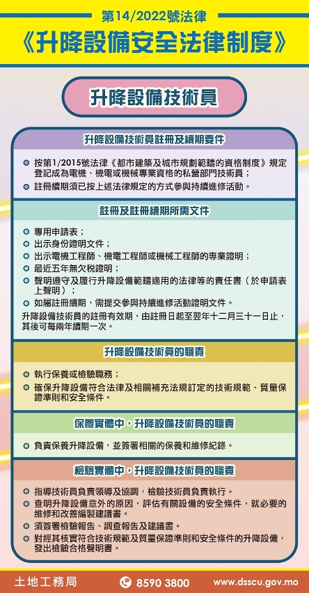【圖文包】升降設備技術員註冊要求及職責