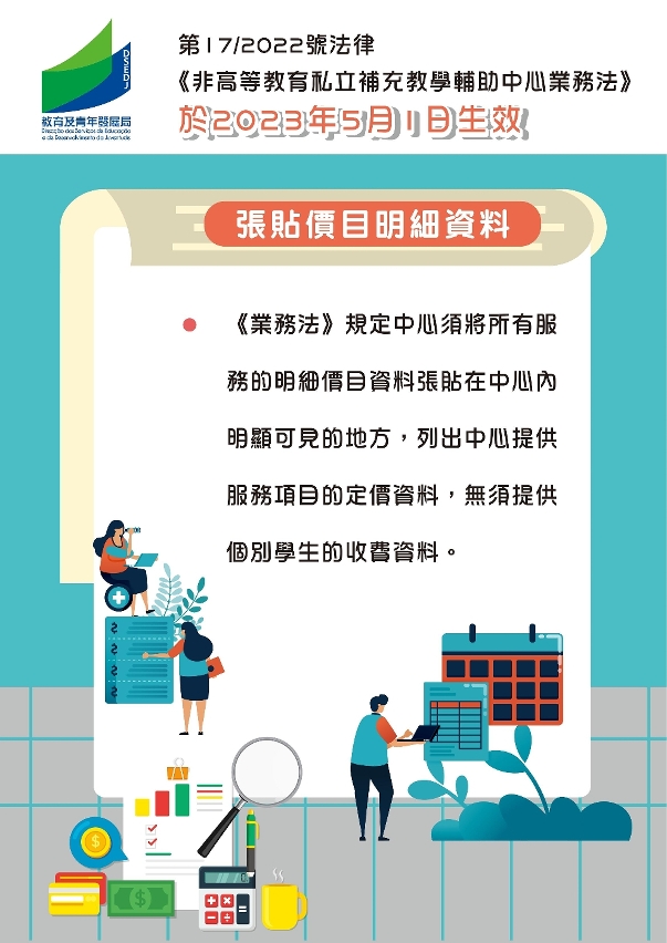 7. 張貼價目明細資料
