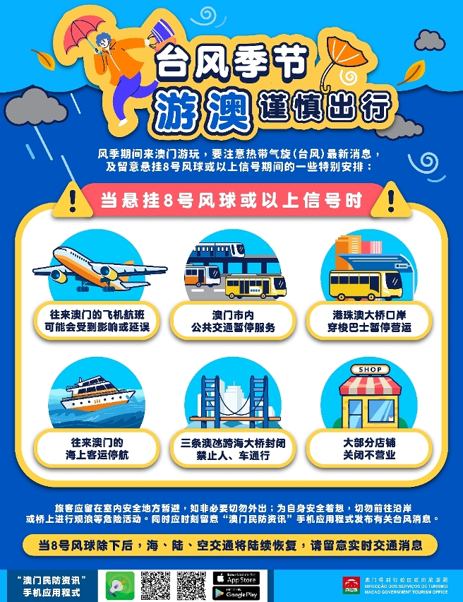 台风季节游澳门谨慎出行
