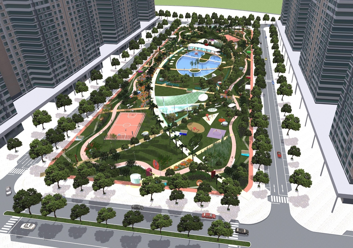 成都公街地下停車場及公園佔地二萬八千多平方米