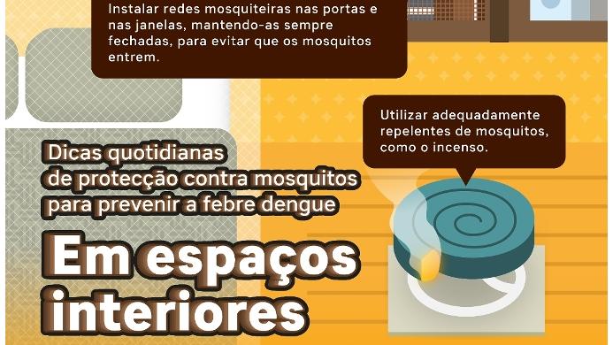 Serviços de Saúde: Alerta ao público para manter atenção à prevenção da febre de dengue em viagem ao exterior