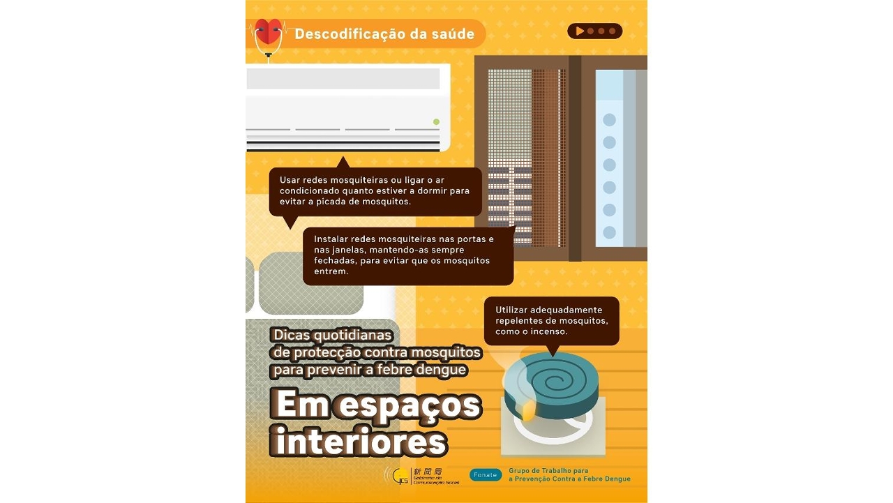 Serviços de Saúde: Residentes com sintomas suspeitos de febre de dengue devem recorrer ao médico, o mais cedo possível