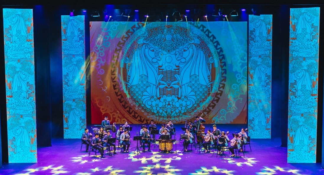 Exibição no interior- Orquestra Chinesa da Juventude de Singapura
