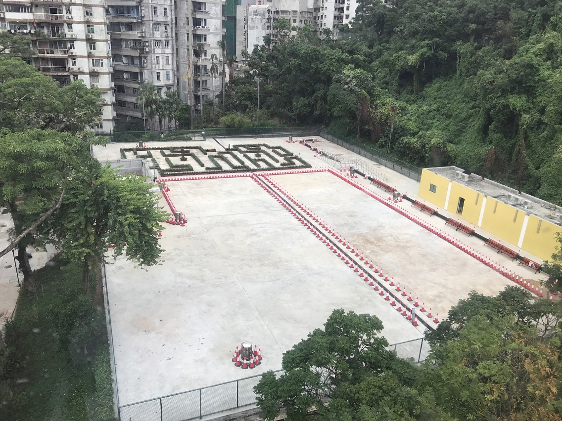 二龍喉公園清水暗塘上蓋設置兒童單車／滑板車場