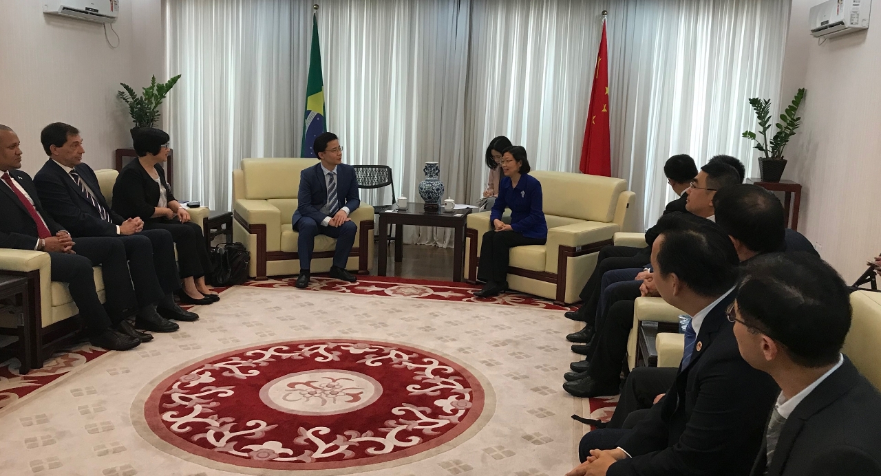 代表團成員拜訪中國駐聖保羅陳佩潔總領事