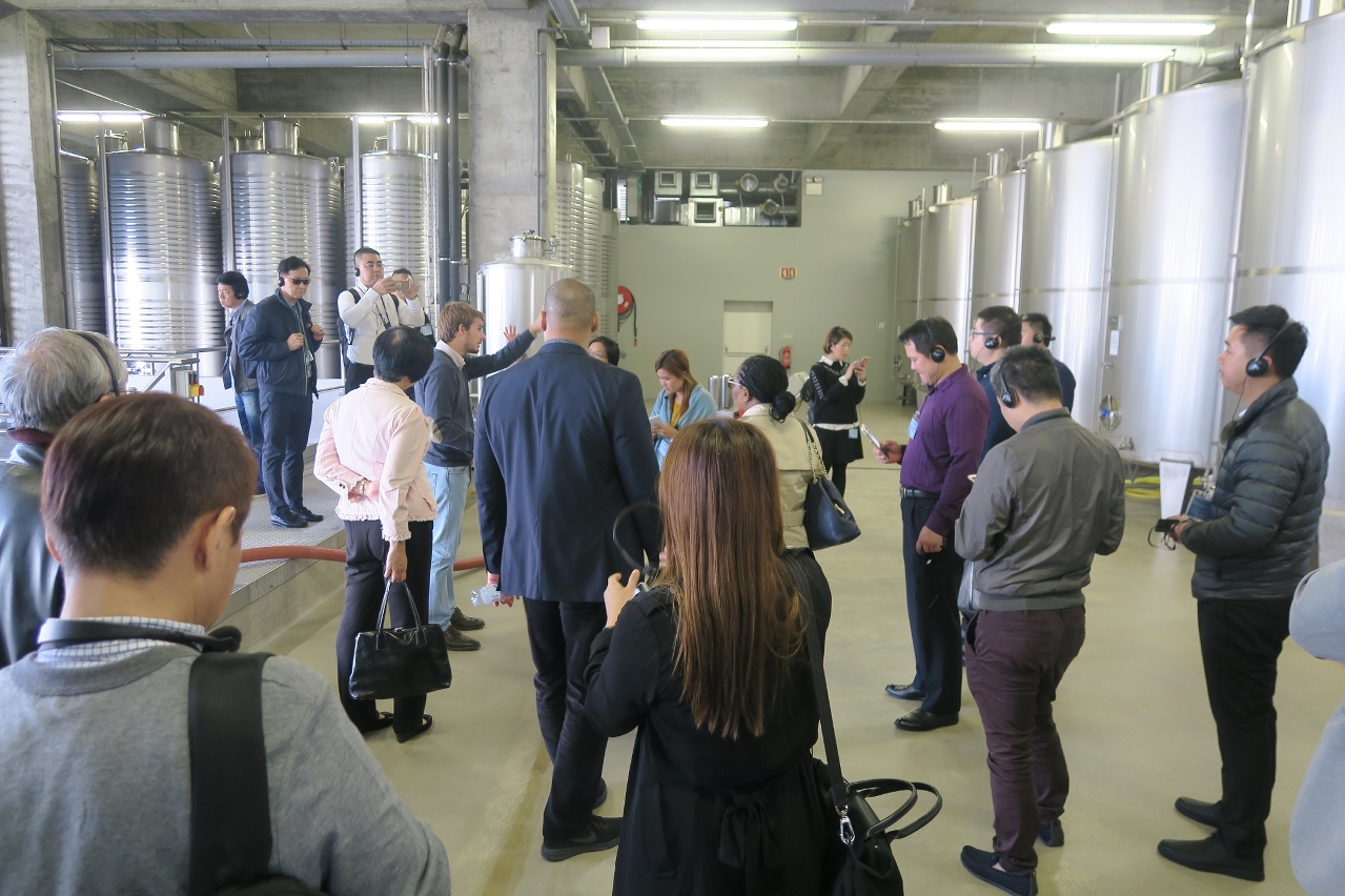 Visita da Delegação Empresarial de Macau à uma empresa produtora de vinho, em Portugal