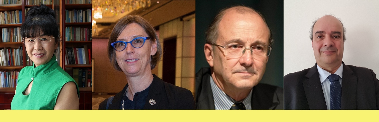 (From left to right) Professor Jianxin Zhang, Ms Dorte Kristoffersen, Professor José Sarsfield Cabral and Professor Luís Filipe Menezes will talk in Macao about the quality assurance of higher education