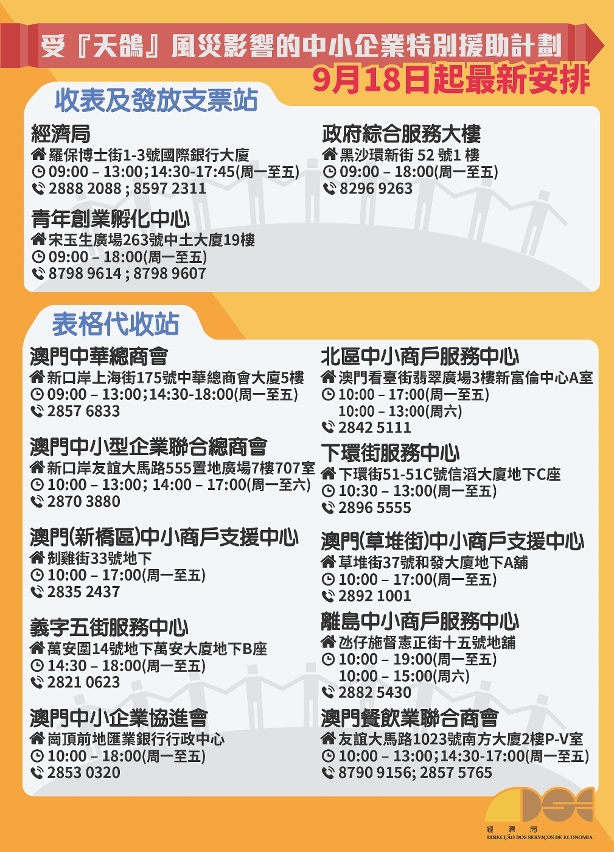 9月18日起最新安排