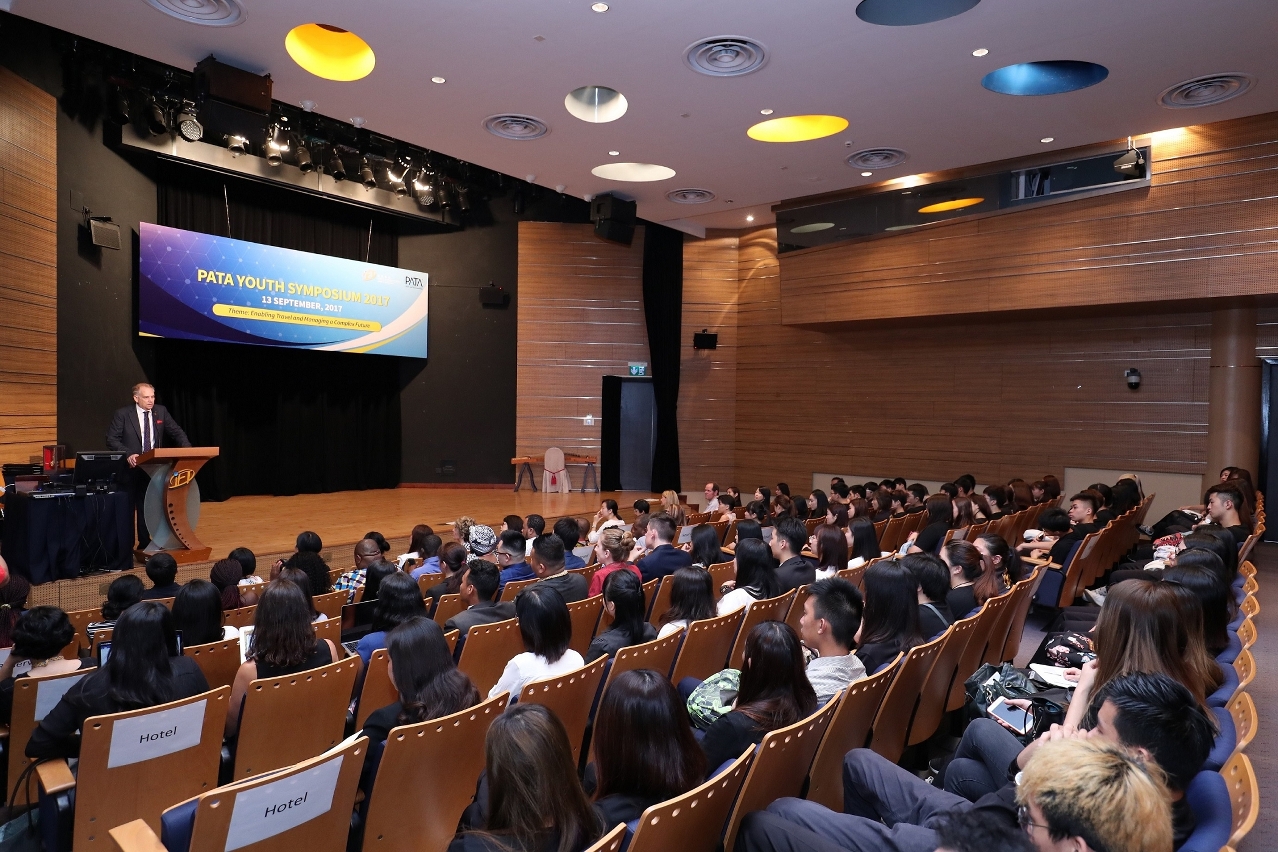 Dr. Mario Hardy, CEO of Pacific Asia Travel Association (PATA) spoke at the event