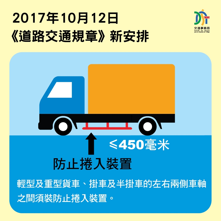 貨車、掛車和半掛車須安裝防捲入裝置