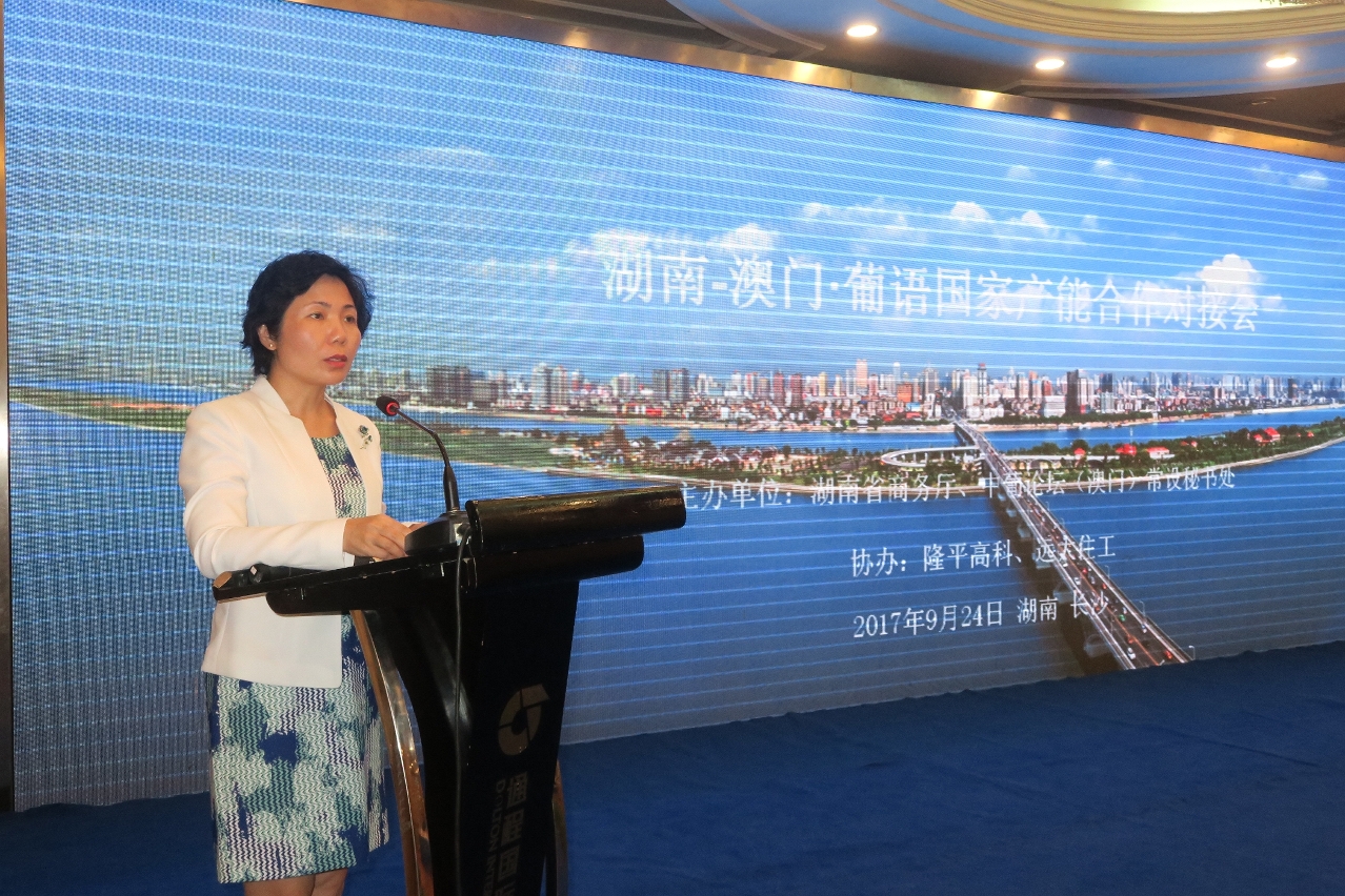 Encontro sobre a Cooperação da Capacidade Produtiva entre Hunan, Macau e os Países de Língua Portuguesa