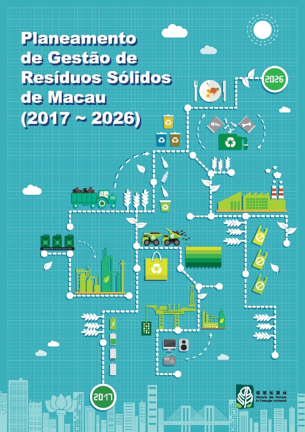 Capa do《Planeamento de Gestão de Resíduos Sólidos de Macau (2017 - 2026)》