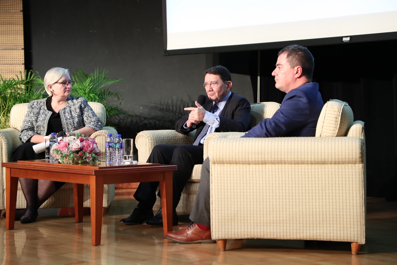 During the plenary discussion,  Secretary-General of World Tourism Organisation(UNWTO), Dr. Taleb Rifai, and Executive Director of UNWTO. Themis Foundation, Mr. Omar Valdez  discussed tourism development in Asia Pacific, human resources demand and tourism education with participants.