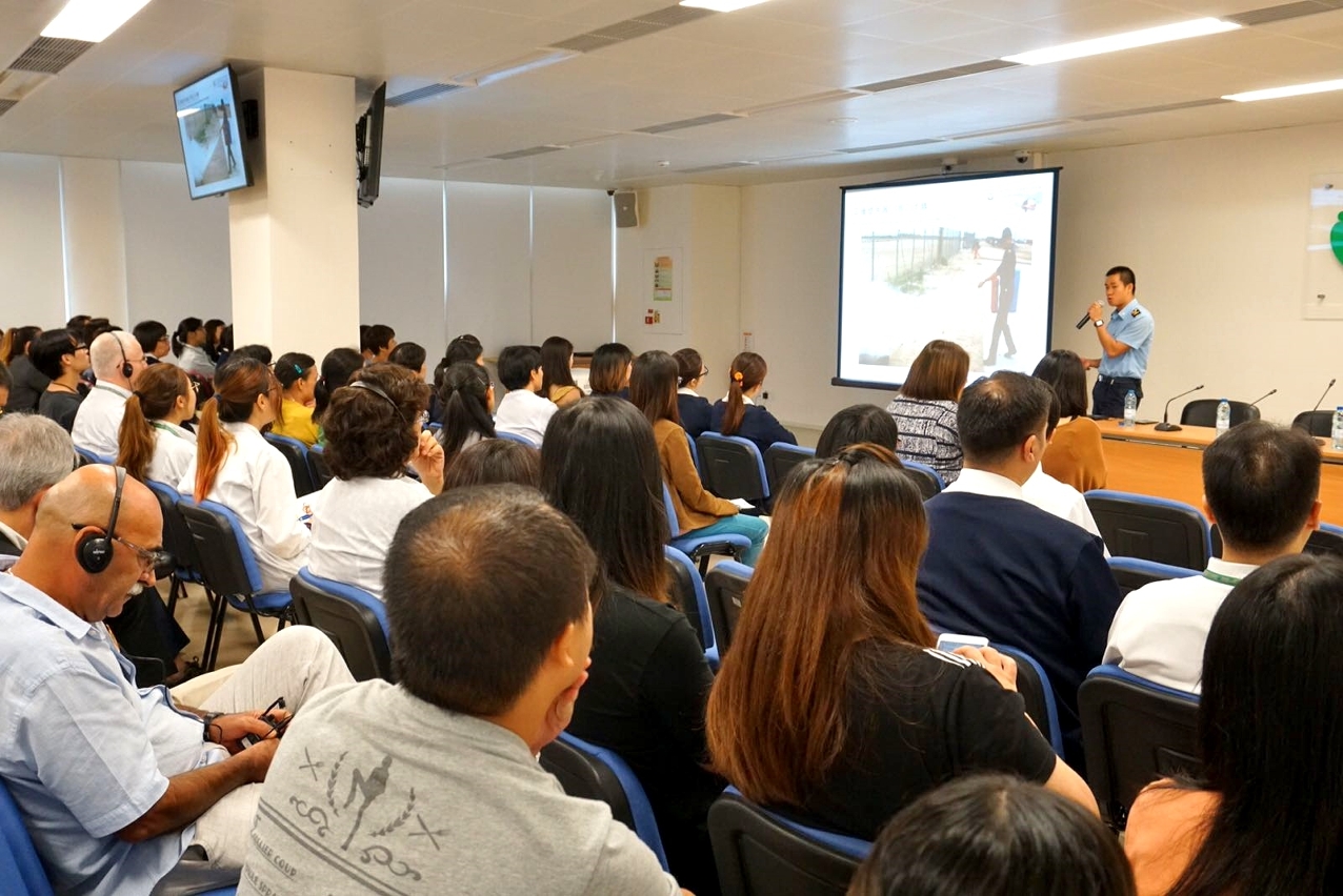 Palestra sobre conhecimentos de segurança contra incêndios