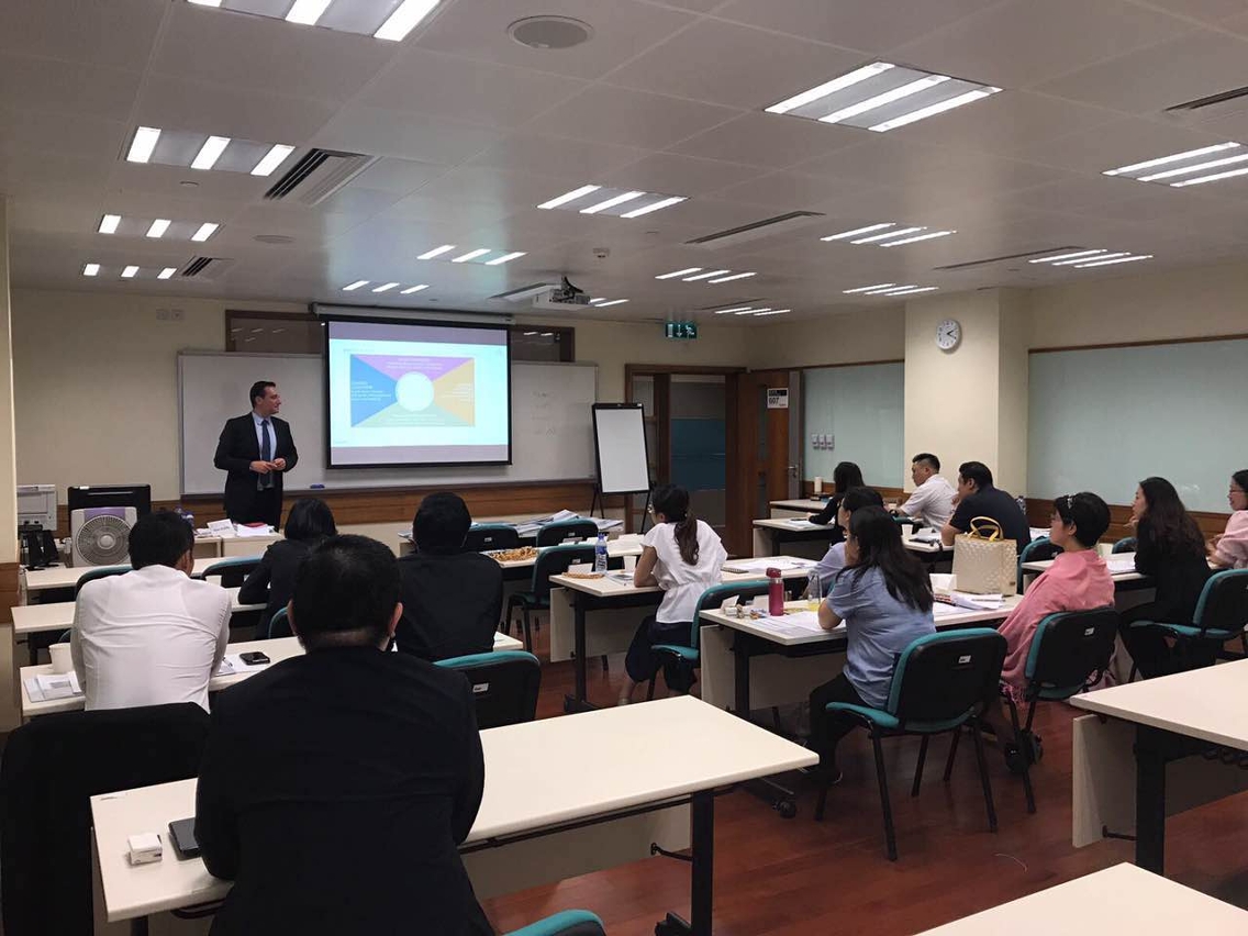 Participants having the lecture