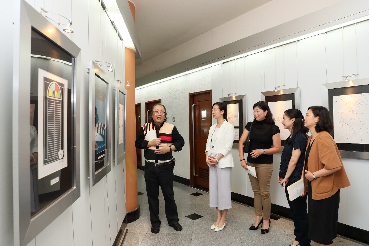 Mr. Henry Kwok elaborating his work for guests