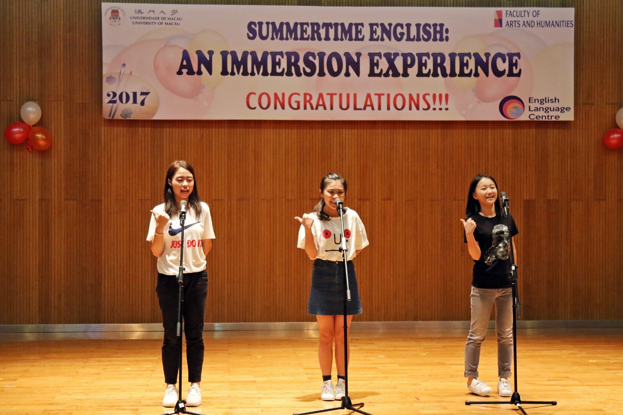 Participants perform in English