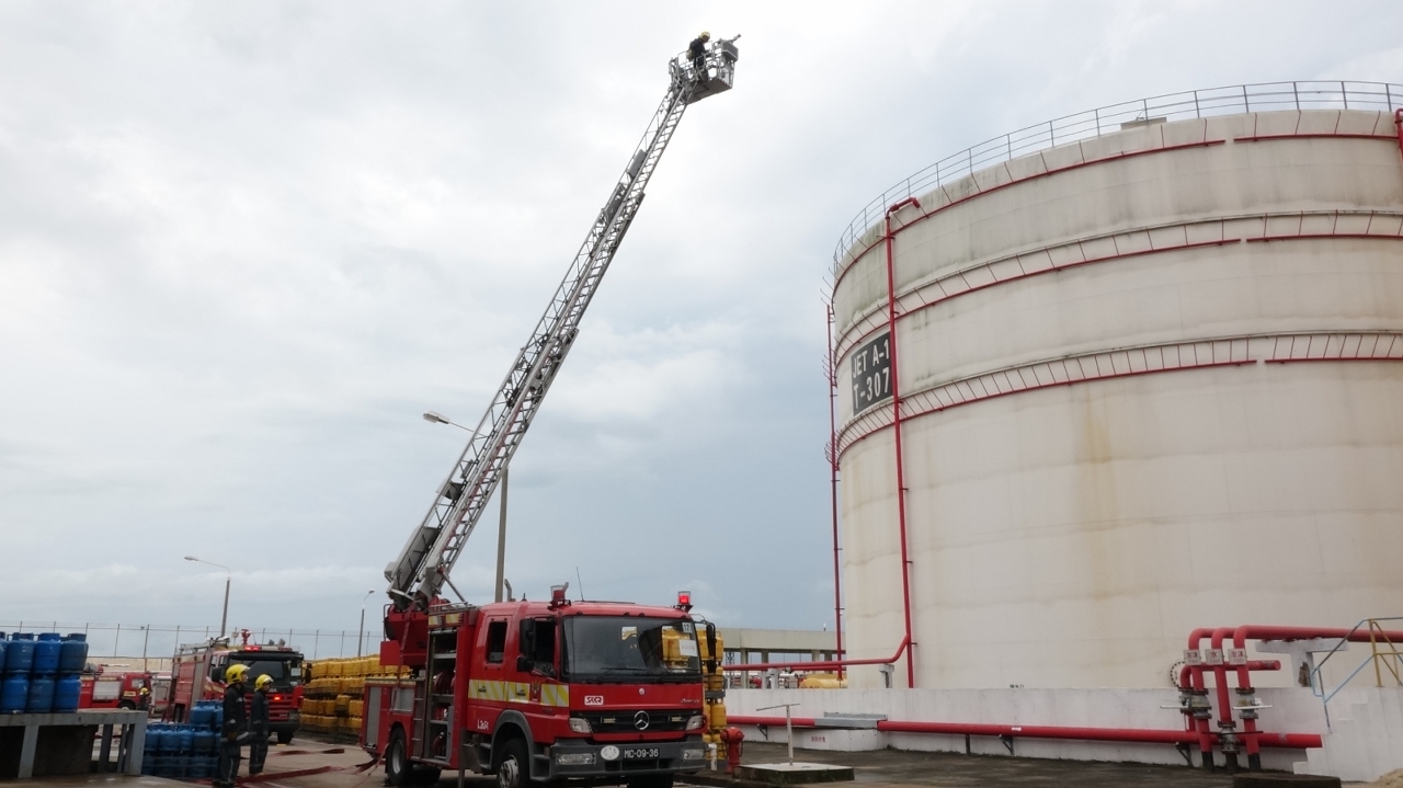 Simulacro de incêndio e evacuação no Terminal de Combustíveis do Porto de Ká-Hó_3