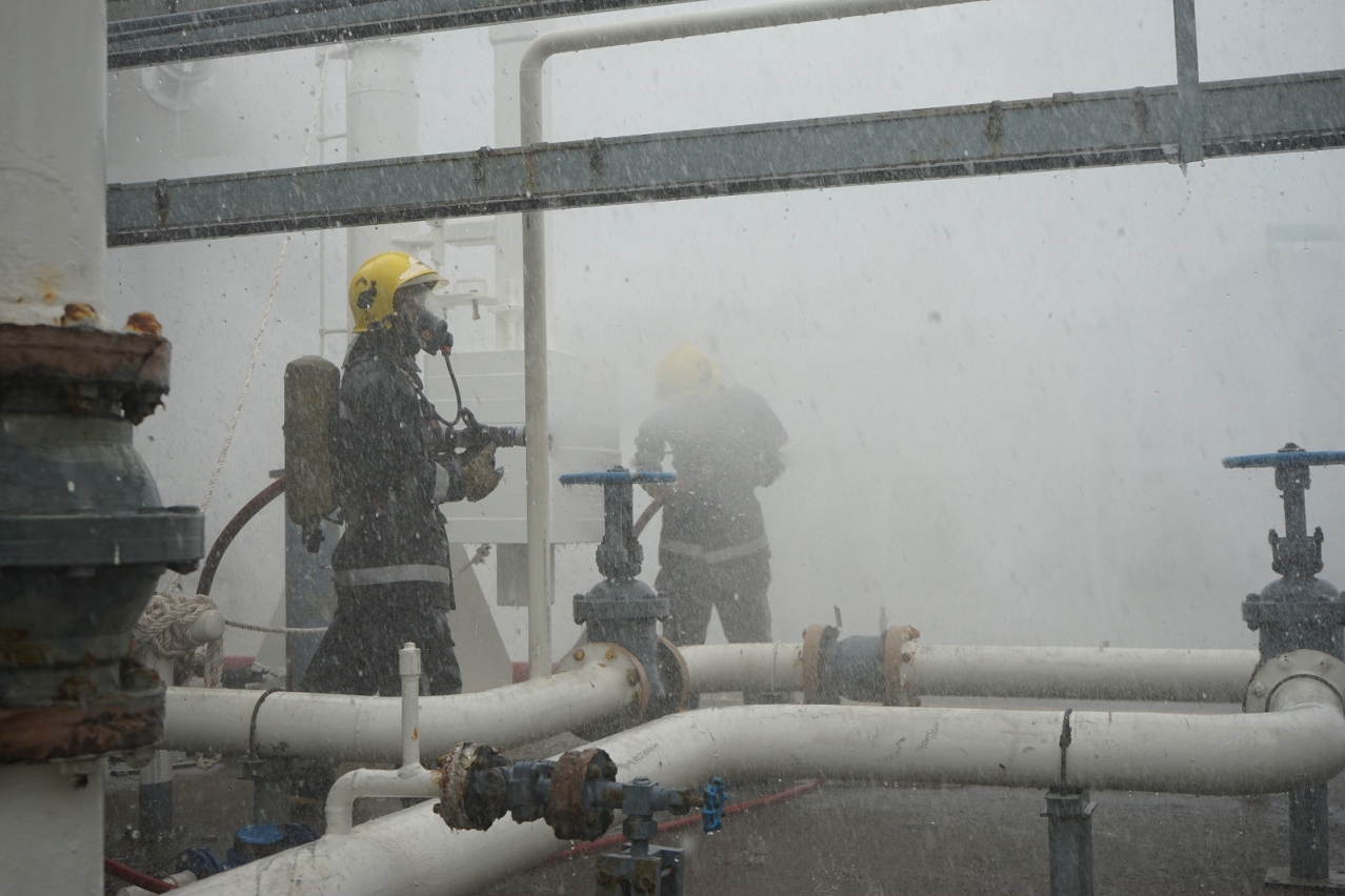 Simulacro de incêndio e evacuação no Terminal de Combustíveis do Porto de Ká-Hó_1