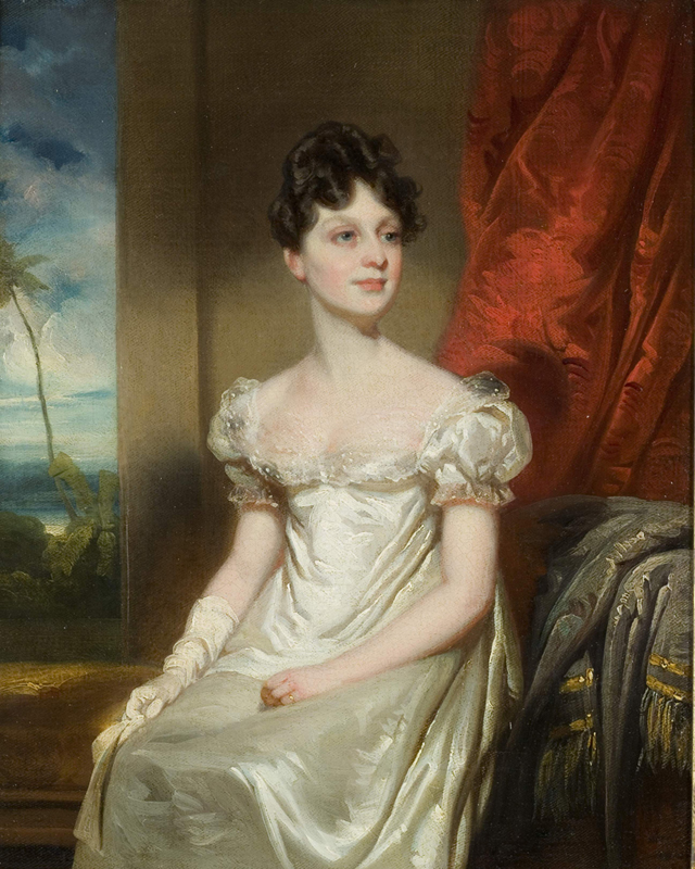 Portrait of Lady Mary Bruce/George Chinnery（1774 - 1852）/Oil painting on canvas/First half of the 19th century