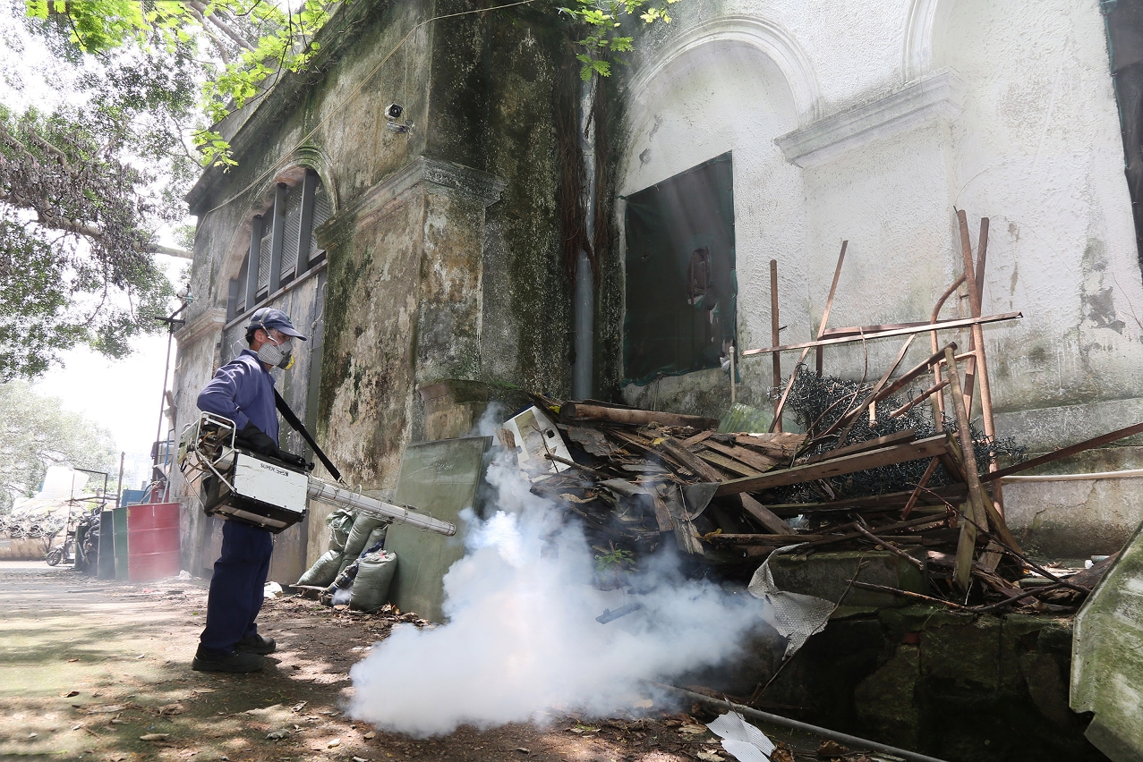 Acções de eliminação química na área periférica da Ilha Verde-Macau