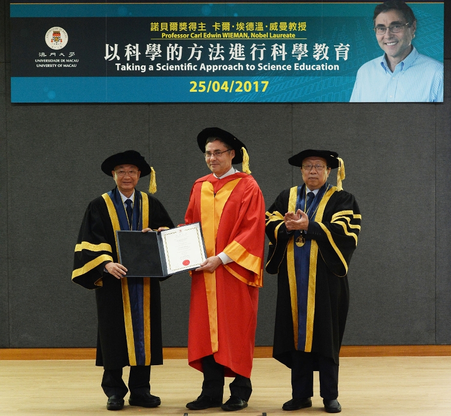 UM confers honorary doctorate on Nobel laureate Carl Edwin Wieman