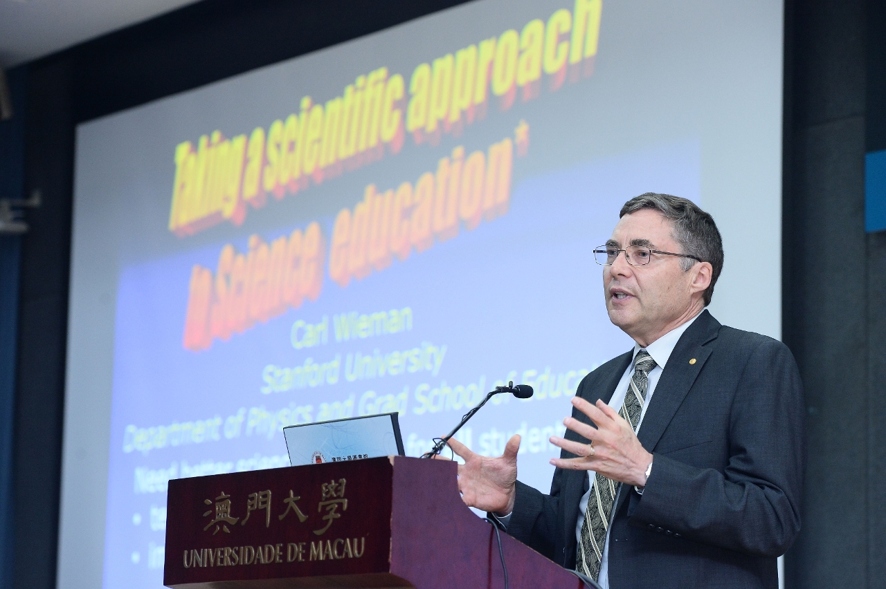 UM Honorary Doctor Carl Edwin Wieman gives a talk at UM