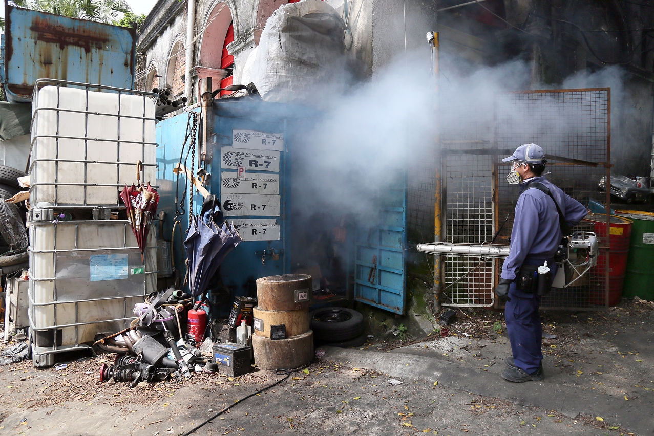Acções de eliminação química na área periférica da Ilha Verde-Macau