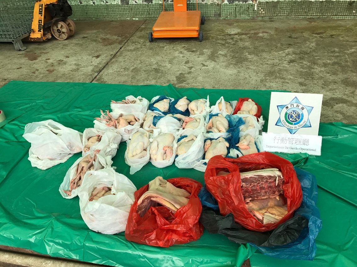 海關及民署於食品安全冬防行動之檢獲物