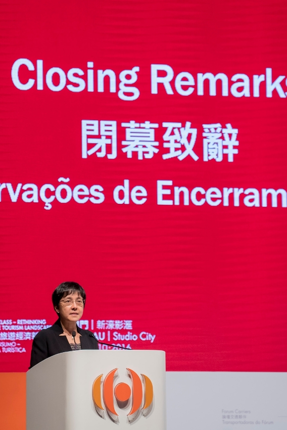 Ms. Maria Helena de Senna Fernandes, MGTO Director delivers her closing speech