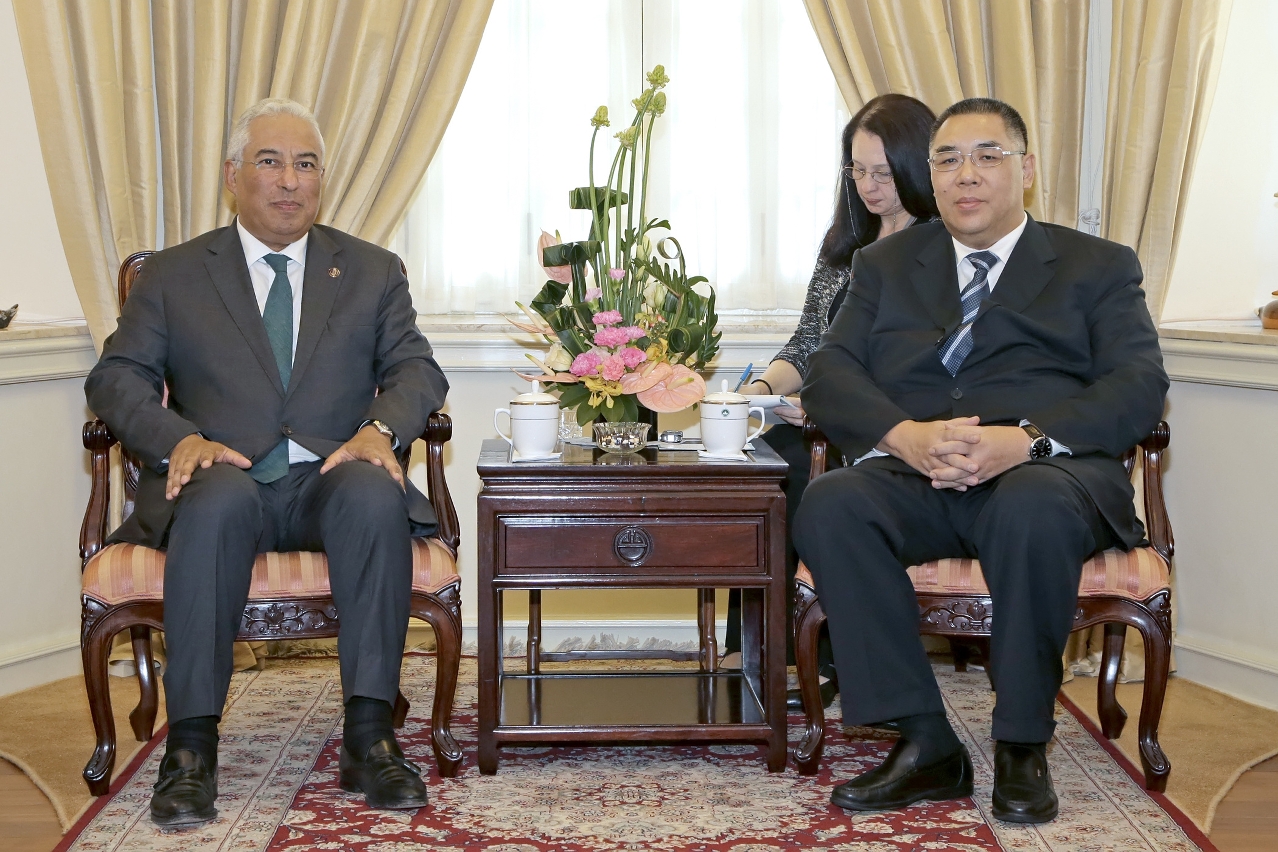Chefe do Executivo, Chui Sai On, tem encontro com o Primeiro-ministro de Portugal, António Costa.