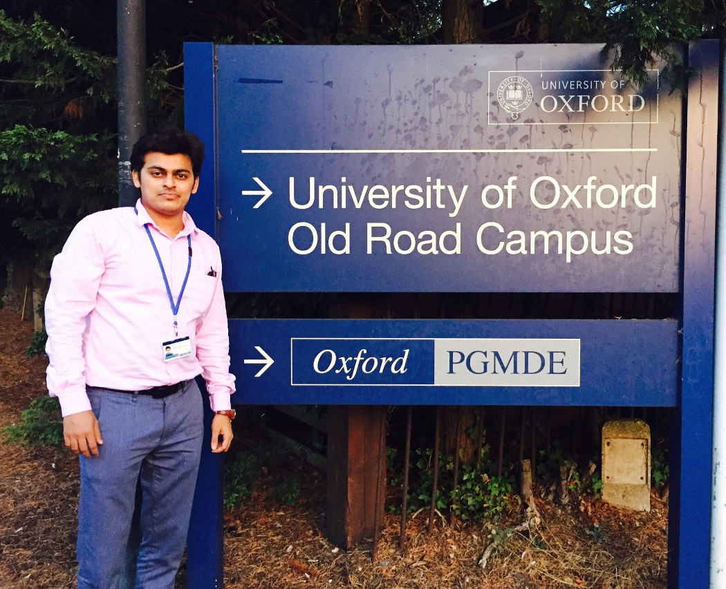 UM PhD student Faraz Shaikh conducts research at the Wellcome Trust Centre for Human Genetic at the University of Oxford
