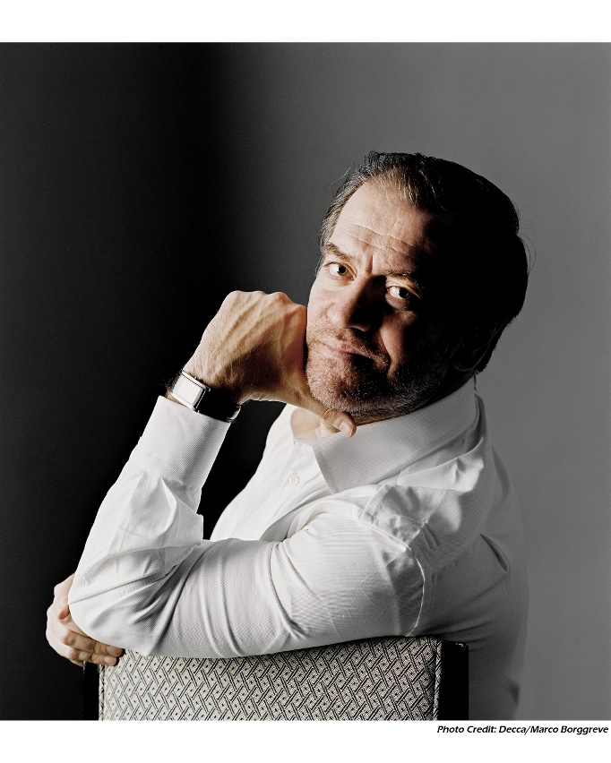 The conductor, Valery Gergiev, of the Mariinsky Theatre Orchestra