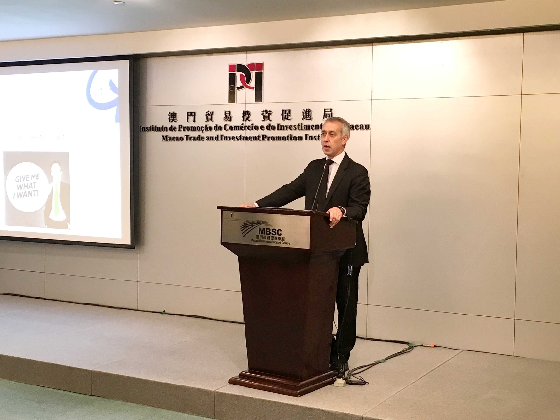貿促局會展顧問Mike Williams於工作坊發言
