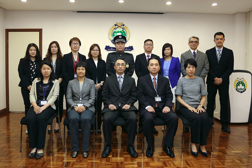 A tomada de posse do Comissário-chefe Ip Lok Leong na presença dos dirigentes e chefias da DSC