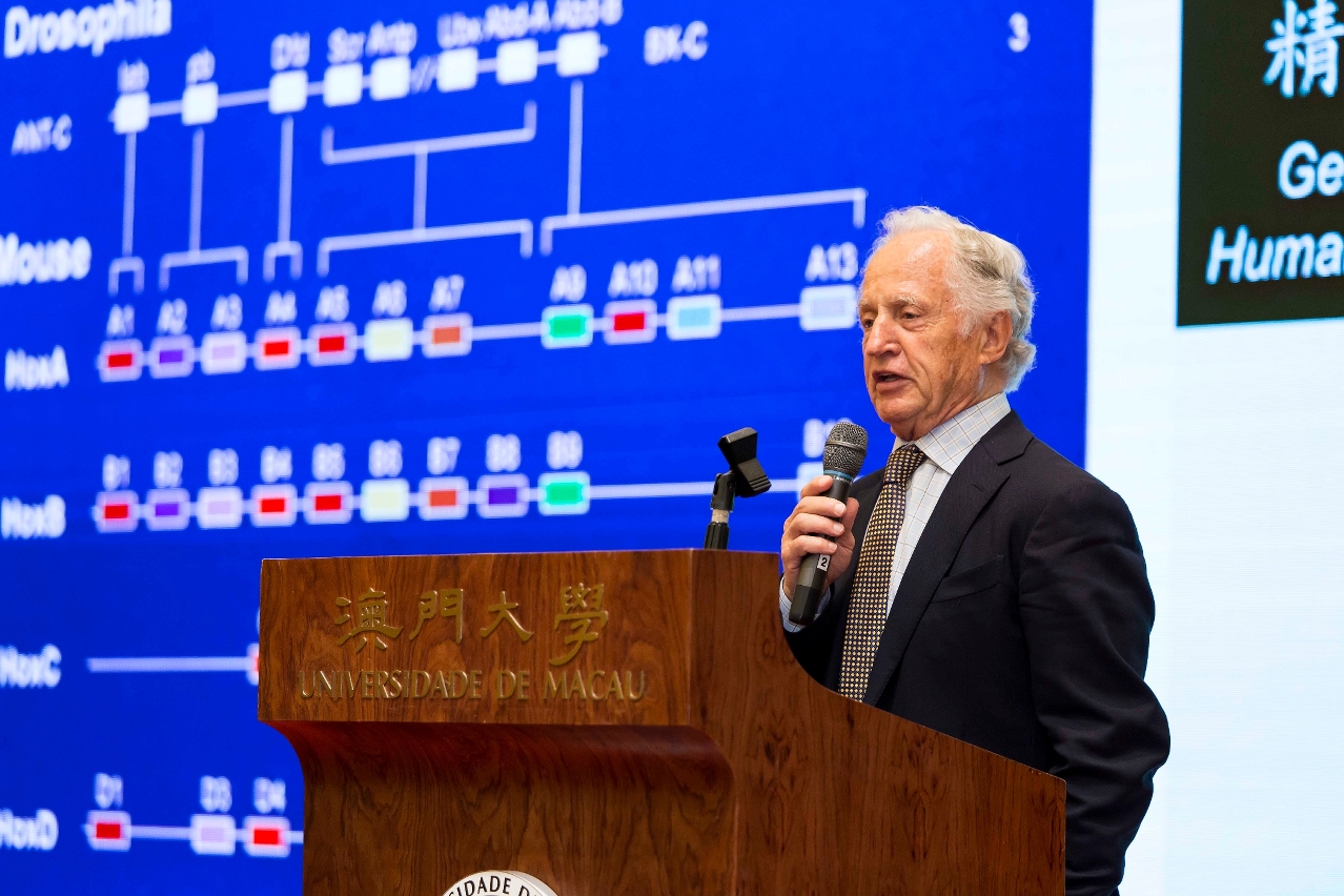 Prof Mario Capecchi gives a lecture on gene targeting for treating cancer