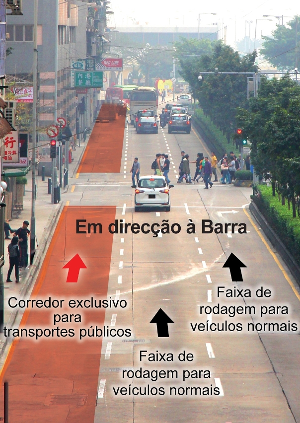 Veículos em direcção à Barra podem utilizar as faixas de rodagem da Rua do Almirante Sérgio
