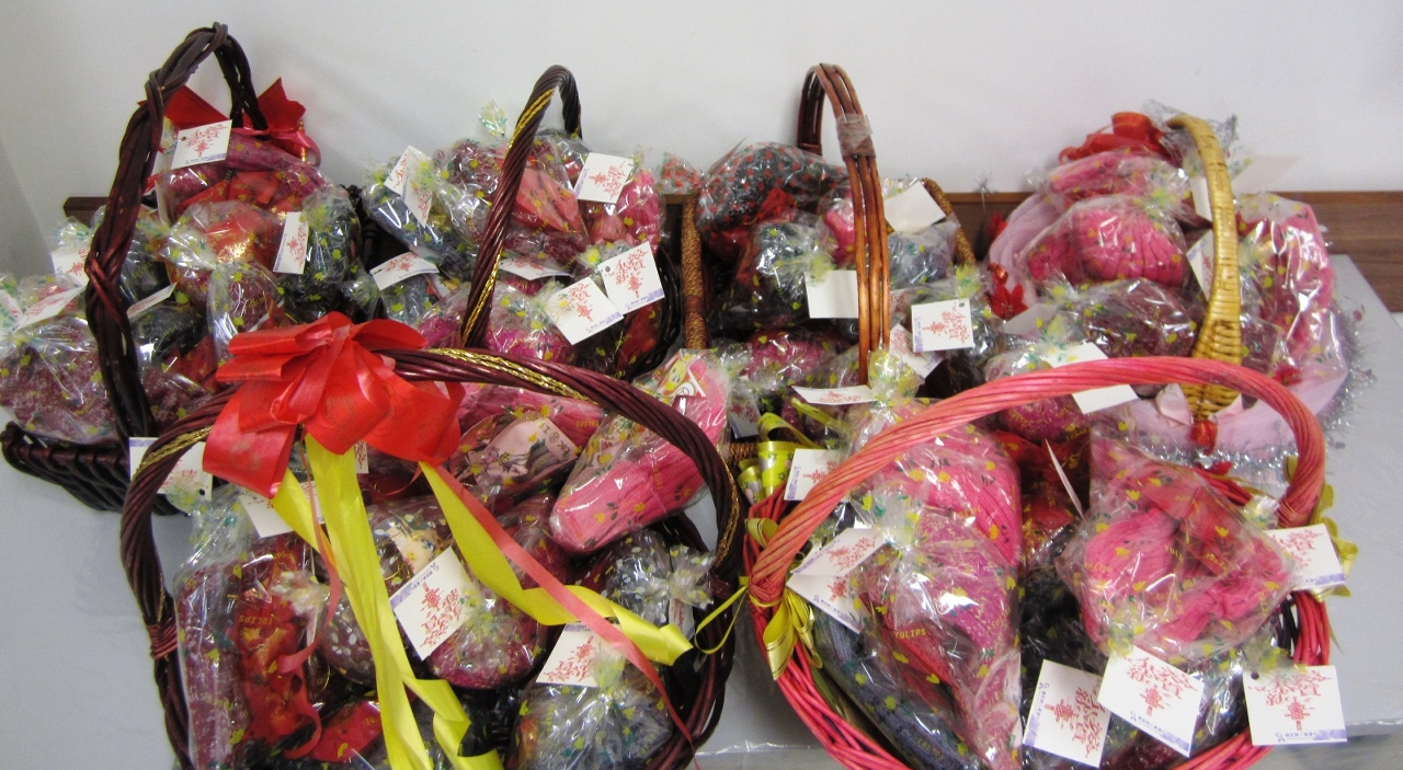 Presentes para os pacientes hospitalizados.