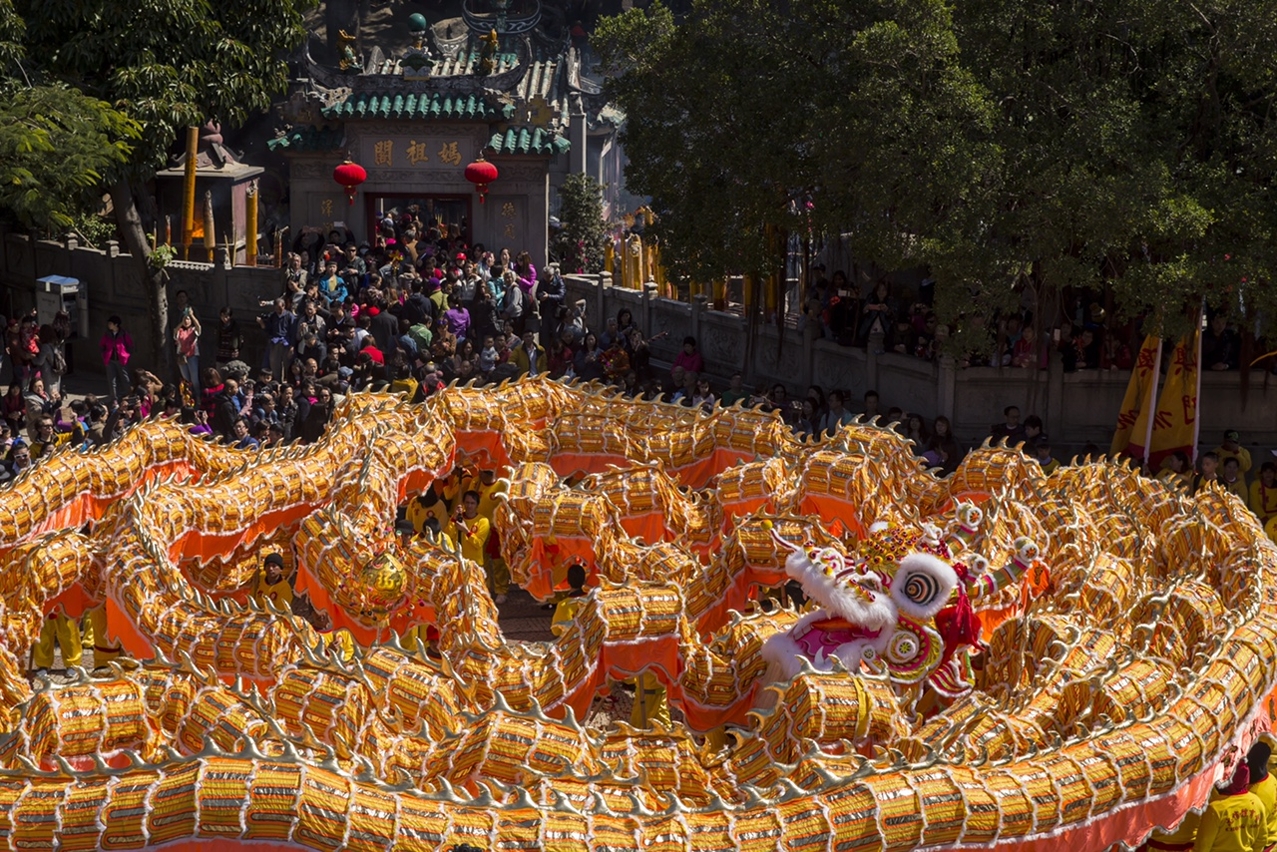 Parade of Gigantic Golden Dragon